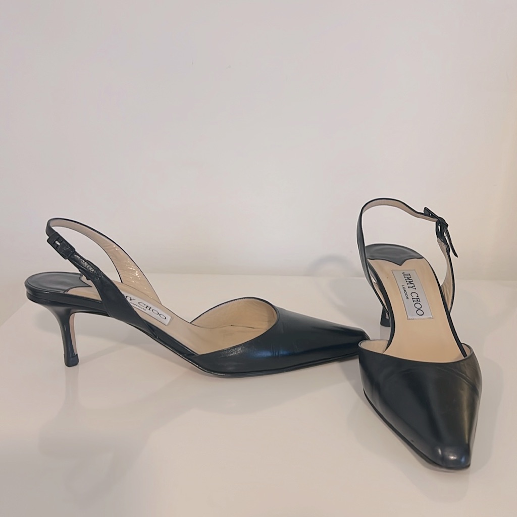 Jimmy Choo Black Kitten Heels